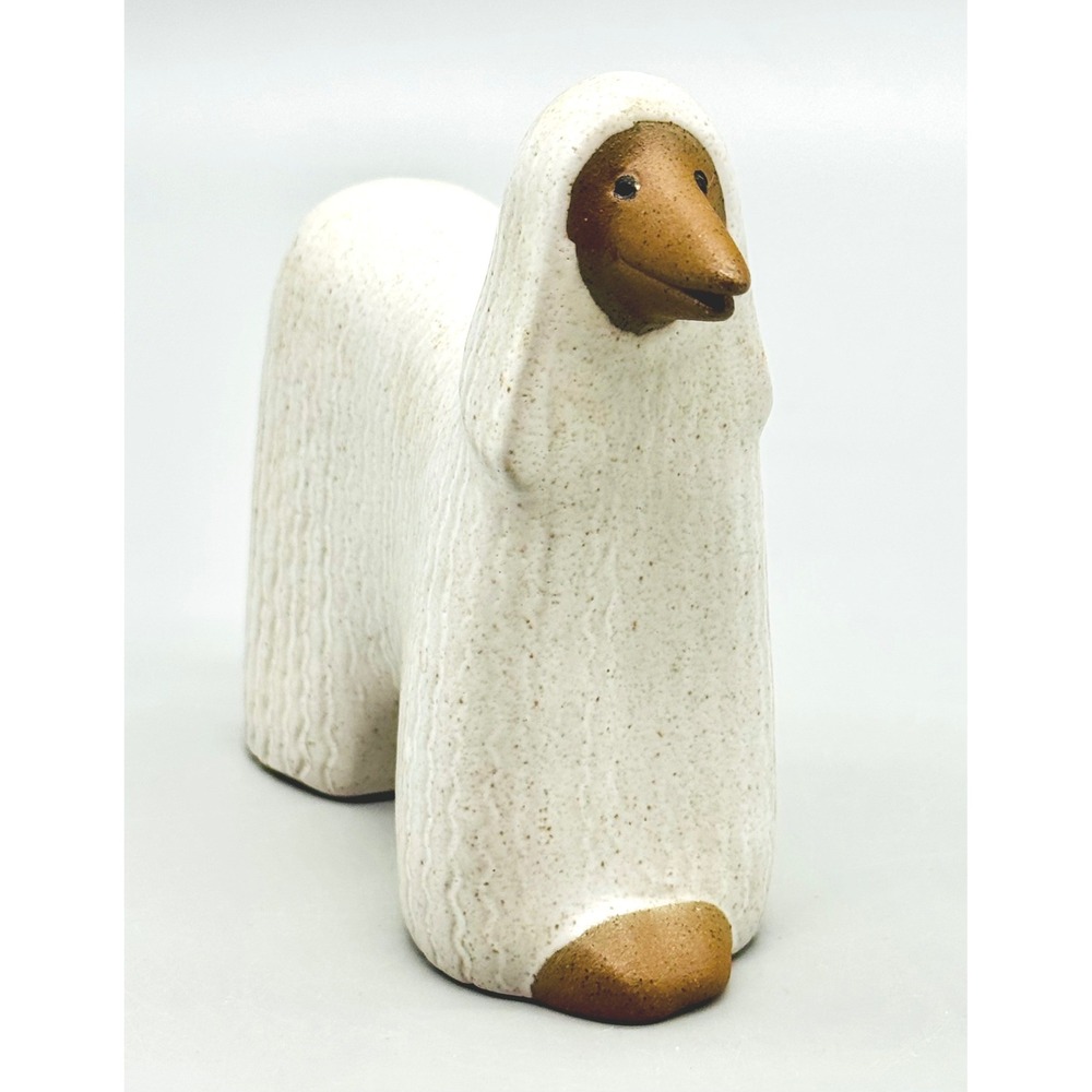 Toscany Afghan Hound Dog Figurine White Ceramic Whimsical Japan